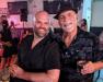 Kevin w/ Uncle Jay (Reform School) after he sang w/ the band at Bourbon St.'s Open Mic Wed. photo by Peg Stinemire
